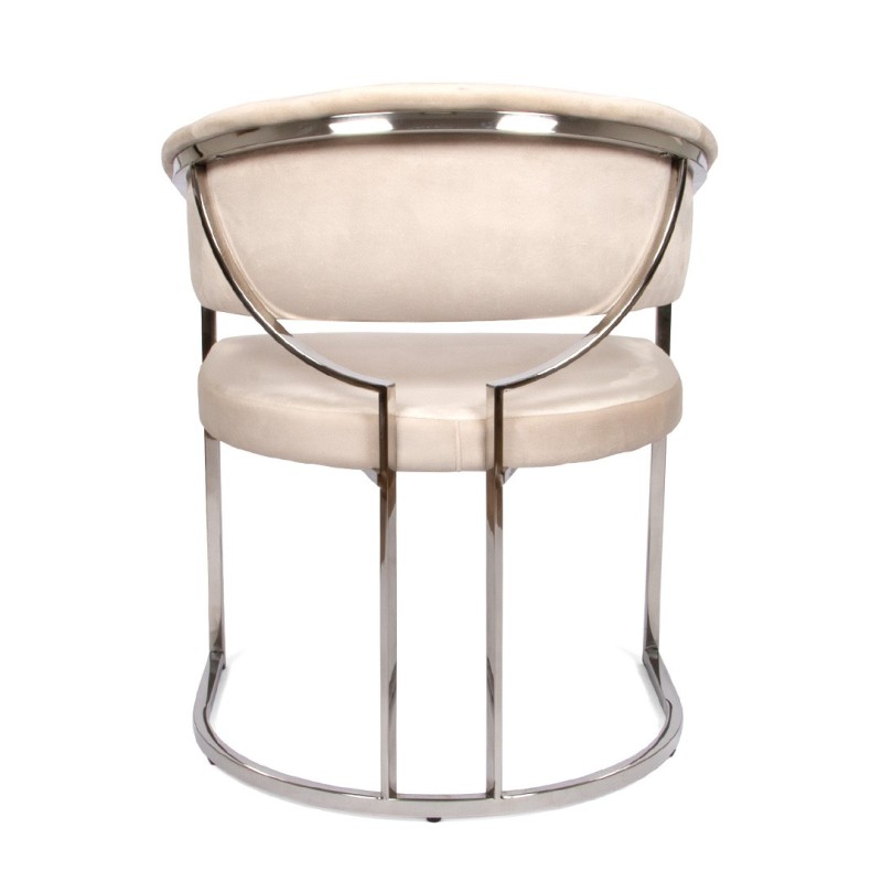 Scaun dining Drama, metal, poliester, bej, H.79 cm, MIFU000130-BGGY