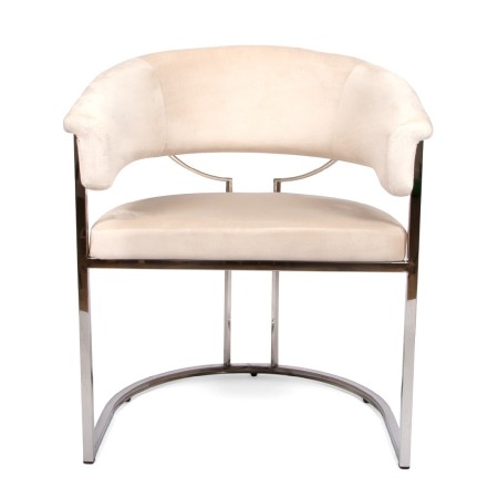 Scaun dining Drama, metal, poliester, bej, H.79 cm, MIFU000130-BGGY