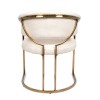 Scaun dining Drama, metal, poliester, boucle, auriu/alb, H.79 cm, MIFU000130-WHGL