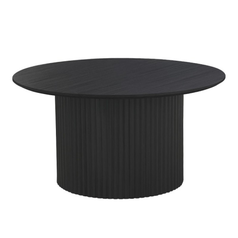 Masuta de cafea Tornio, MDF, neagra, D.80 cm, MIFU000132-BK