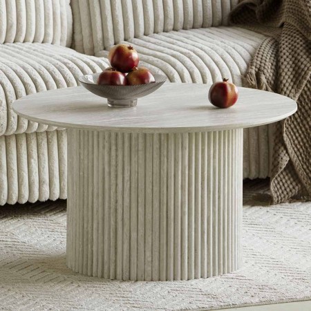 Masuta de cafea Tornio, MDF, gri, D.80 cm, MIFU000132-LGY