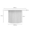 Masuta de cafea Tornio, MDF, gri, D.80 cm, MIFU000132-LGY