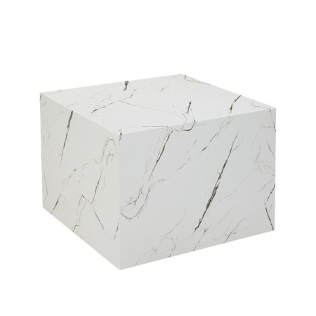 Masuta de cafea Pori, MDF, aspect marmura, alba, L.60 cm, MIFU000133-WH