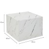 Masuta de cafea Pori, MDF, aspect marmura, alba, L.60 cm, MIFU000133-WH