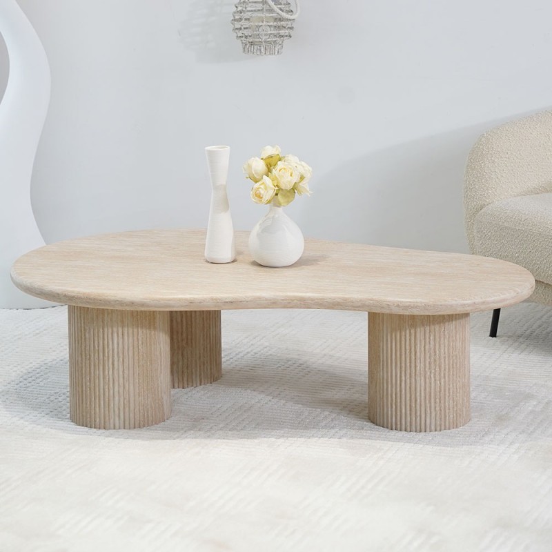 Masuta de cafea Tornio, MDF, bej, L.130 cm, MIFU000135-SD