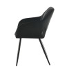Scaun dining Nivala, metal, poliester, negru, H.85 cm, MIFU000136-BK