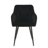 Scaun dining Nivala, metal, poliester, negru, H.85 cm, MIFU000136-BK