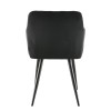Scaun dining Nivala, metal, poliester, negru, H.85 cm, MIFU000136-BK