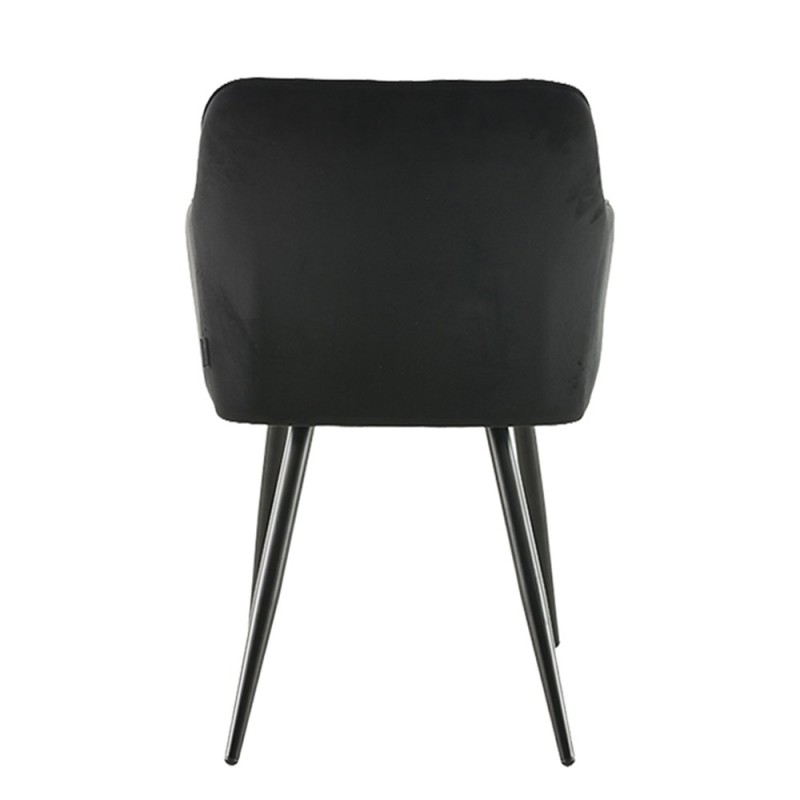 Scaun dining Nivala, metal, poliester, negru, H.85 cm, MIFU000136-BK