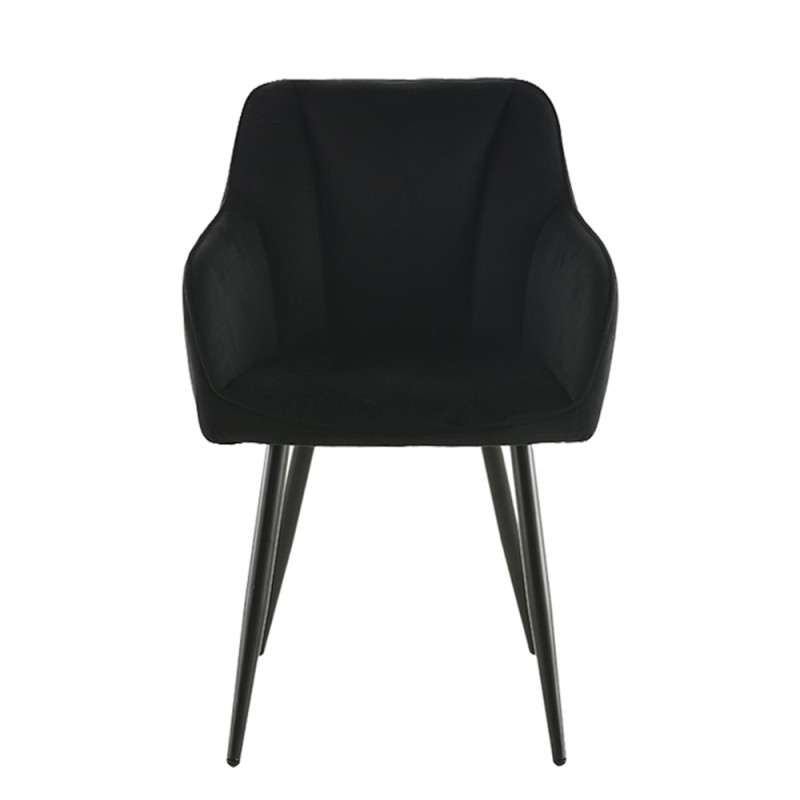 Scaun dining Nivala, metal, poliester, negru, H.85 cm, MIFU000136-BK