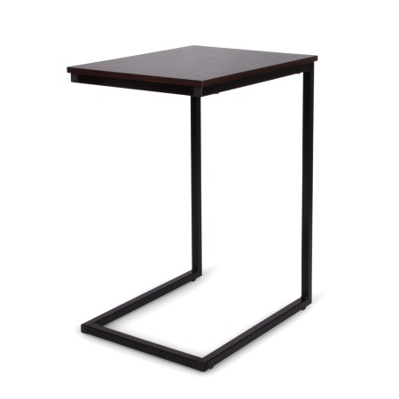 Masuta laterala Lohja, metal, lemn de nuc, maro, L.45 cm, MIFU000137-WOOD