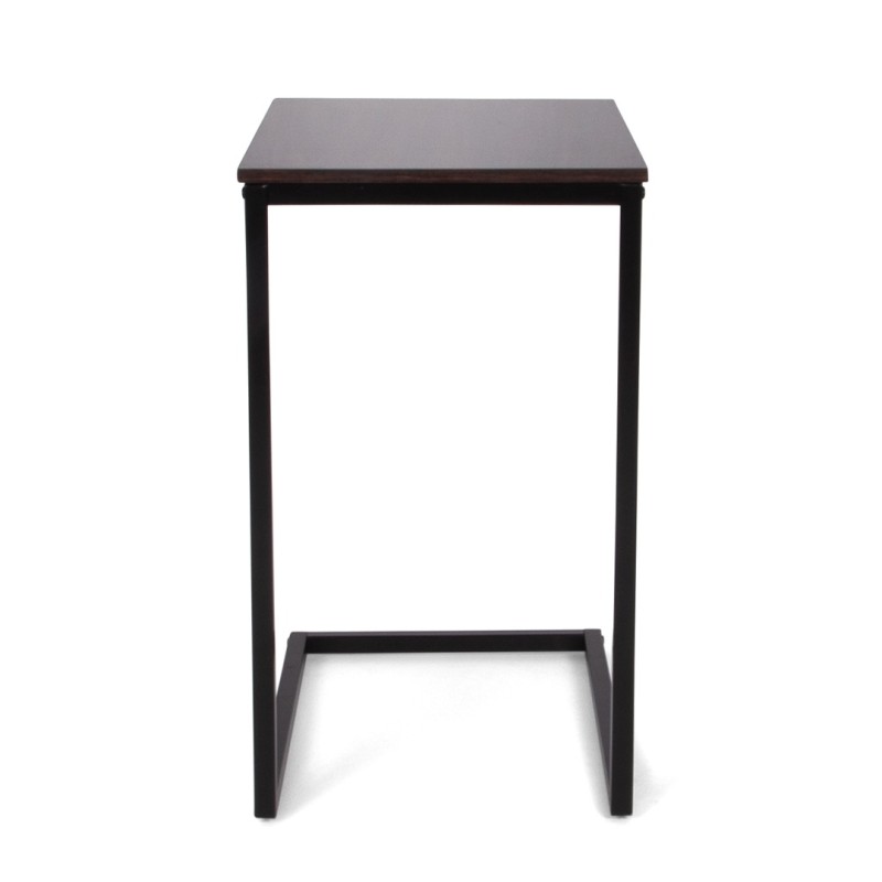 Masuta laterala Lohja, metal, lemn de nuc, maro, L.45 cm, MIFU000137-WOOD