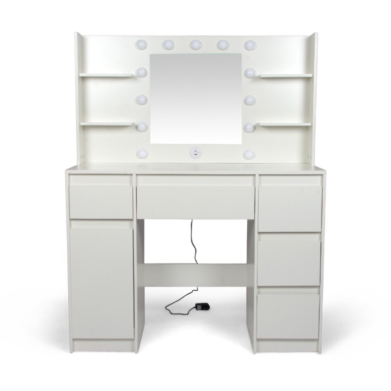 Masa toaleta Nora, MDF, alba, L.110 cm, MIFU000140-UN