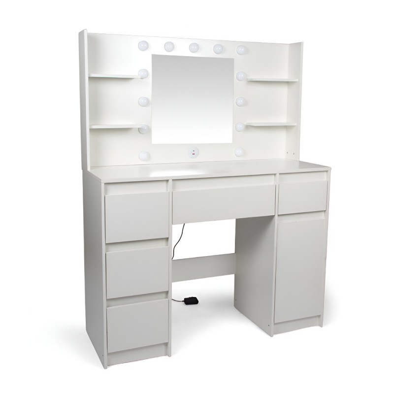 Masa toaleta Nora, MDF, alba, L.110 cm, MIFU000140-UN