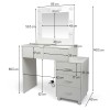 Masa toaleta Trosa, MDF, alba, L.80 cm, MIFU000141-UN