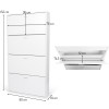 Dulap pentru pantofi Maribor, MDF, negru, H.152 cm, MIFU000142-BKBR