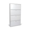 Dulap pentru pantofi Maribor, MDF, alb, H.152 cm, MIFU000142-WH