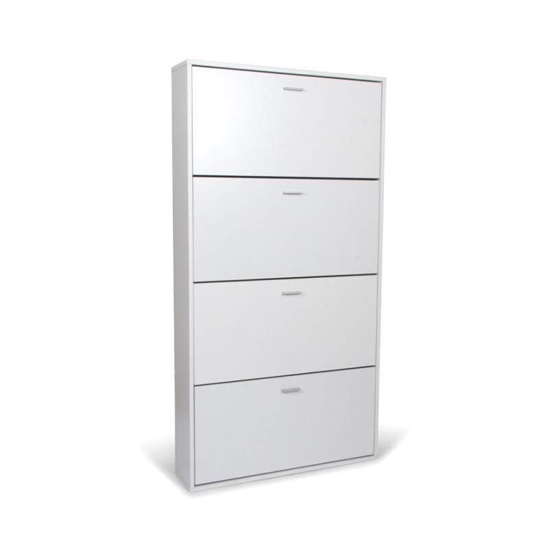 Dulap pentru pantofi Maribor, MDF, alb, H.152 cm, MIFU000142-WH