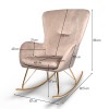 Balansoar Burgos, metal, catifea, bej, H.98 cm, MIFU000144-BG