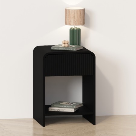 Noptiera Camden, MDF, neagra, H.53 cm, MIFU000145-BK