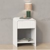 Noptiera Camden, MDF, alba, H.53 cm, MIFU000145-WH