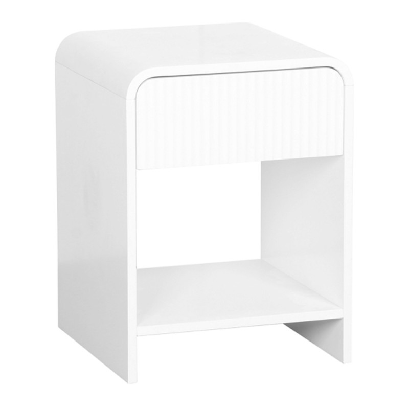 Noptiera Camden, MDF, alba, H.53 cm, MIFU000145-WH