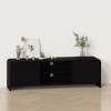 Comoda TV Camden, MDF, neagra, L.160 cm, MIFU000146-BK