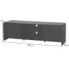 Comoda TV Camden, MDF, neagra, L.160 cm, MIFU000146-BK