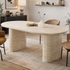 Masa dining Geneva, MDF, aspect travertin, bej, L.180 cm, MIFU000148-BG