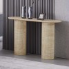 Consola Geneva, MDF, aspect travertin, bej, L.120 cm, MIFU000149-BG