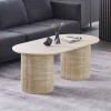 Masuta de cafea Geneva, MDF, aspect travertin, bej, L.120 cm, MIFU000150-BG