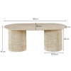 Masuta de cafea Geneva, MDF, aspect travertin, bej, L.120 cm, MIFU000150-BG