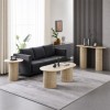Masuta de cafea Geneva, MDF, aspect travertin, bej, L.120 cm, MIFU000150-BG