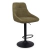 Scaun bar ajustabil Sines, metal, poliester, verde, H.118 cm, MIFU000154-LM