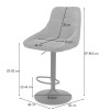 Scaun bar Sines, metal, poliester, maro, H.118 cm, MIFU000154-MRM