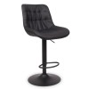 Scaun bar ajustabil Beja, metal, piele artificiala, negru, H.114 cm, MIFU000155-BK