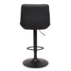 Scaun bar ajustabil Beja, metal, piele artificiala, negru, H.114 cm, MIFU000155-BK