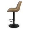 Scaun bar ajustabil Beja, metal, piele artificiala, taupe, H.114 cm, MIFU000155-TP