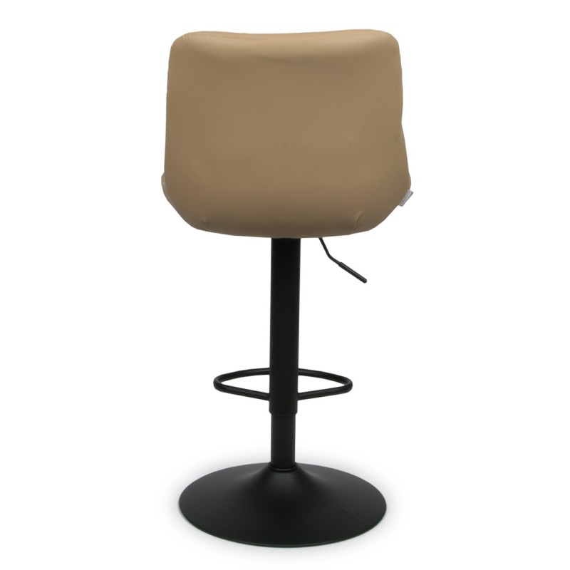 Scaun bar ajustabil Beja, metal, piele artificiala, taupe, H.114 cm, MIFU000155-TP