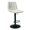 Scaun bar ajustabil Luzia, metal, poliester, bej, H.117 cm, MIFU000156-BG