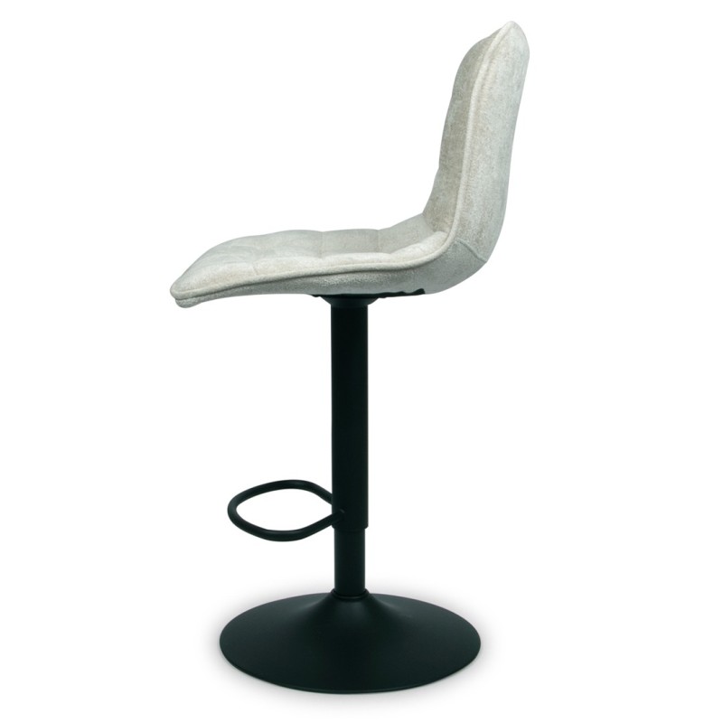 Scaun bar ajustabil Luzia, metal, poliester, bej, H.117 cm, MIFU000156-BG
