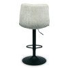 Scaun bar ajustabil Luzia, metal, poliester, bej, H.117 cm, MIFU000156-BG