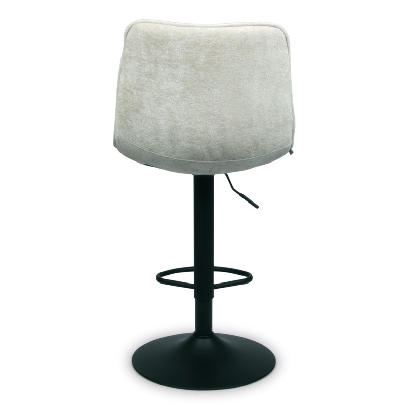 Scaun bar ajustabil Luzia, metal, poliester, bej, H.117 cm, MIFU000156-BG