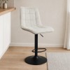 Scaun bar ajustabil Luzia, metal, poliester, bej, H.117 cm, MIFU000156-BG
