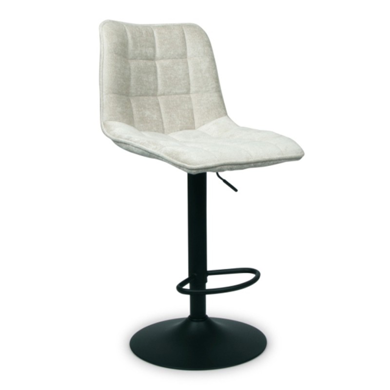 Scaun bar ajustabil Luzia, metal, poliester, bej, H.117 cm, MIFU000156-BG