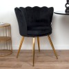 Scaun dining Andria, metal, poliester, negru, H.81 cm, MIFU000157-BK