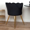 Scaun dining Andria, metal, poliester, negru, H.81 cm, MIFU000157-BK