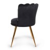 Scaun dining Andria, metal, poliester, negru, H.81 cm, MIFU000157-BK