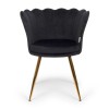 Scaun dining Andria, metal, poliester, negru, H.81 cm, MIFU000157-BK