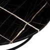 Set 2 masute de cafea Galicia, metal, MDF, aspect marmura, negru, D.80 cm, MIFU000170-BK